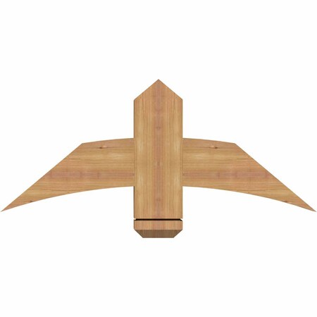 Ekena Millwork Bellingham Timber Gable Bracket, Western Red Cedar, 36"W x 15"H x 3 1/2"D x 5 1/2"F, 10/12 Pitch GBW036X15X0406BEL00SWR